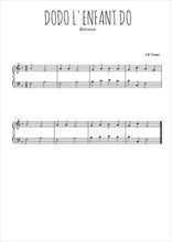 Téléchargez l'arrangement pour piano de la partition de berceuse-dodo-l-enfant-do en PDF, niveau facile
